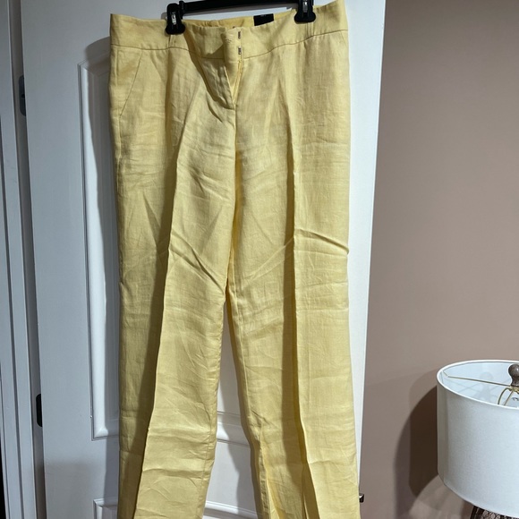 The Limited Pants & Jumpsuits Nwt Yellow Linen Pants Poshmark